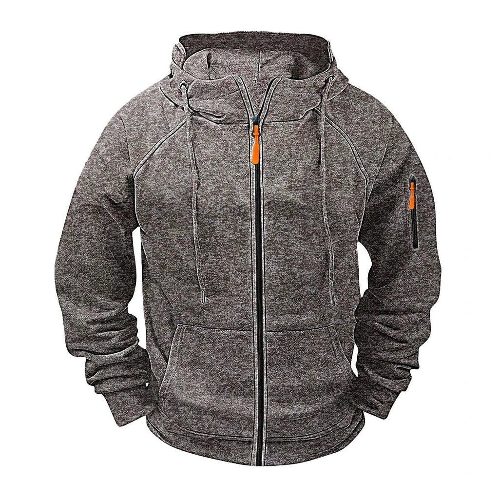 Men's Loose Leisure Hooded Zip-up Sweater