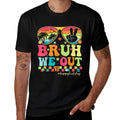 Bruh We Out Teachers Happy Last Day Of School Groovy  Classic T-Shirt