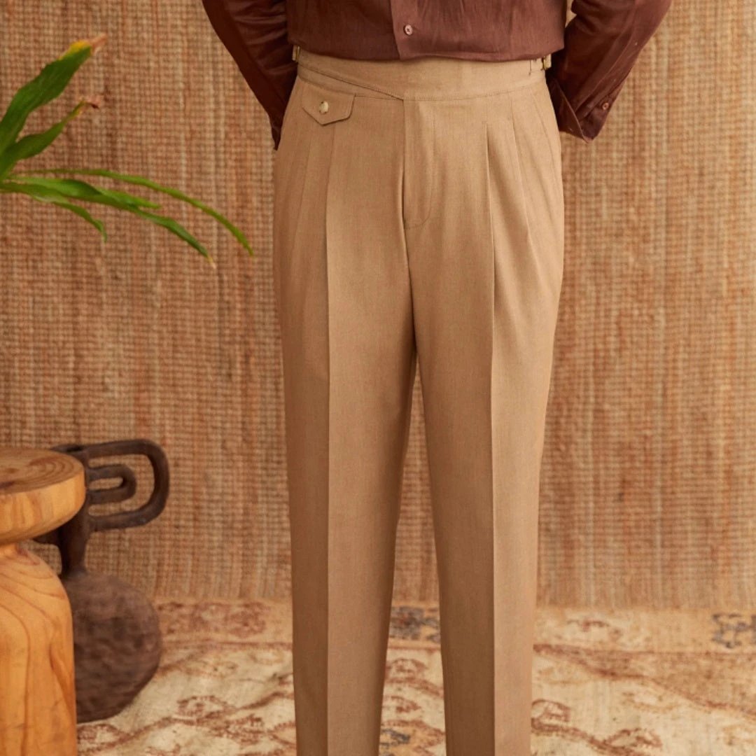 Men's Commuting Italian Style Business Wrinkle Resistant Casual Pants