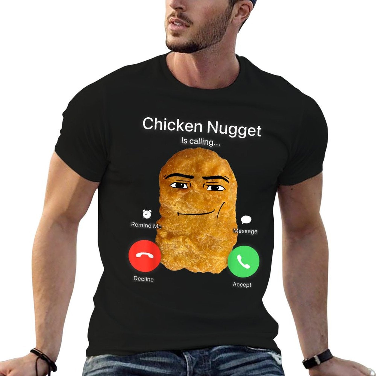 Chicken Nugget Is Calling  Breathable T-Shirt
