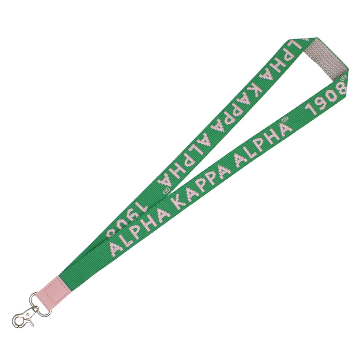 AKA Green Canvas Lanyard