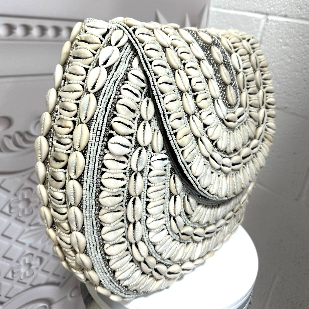 Bahari Luxe Cowry Shell Clutch