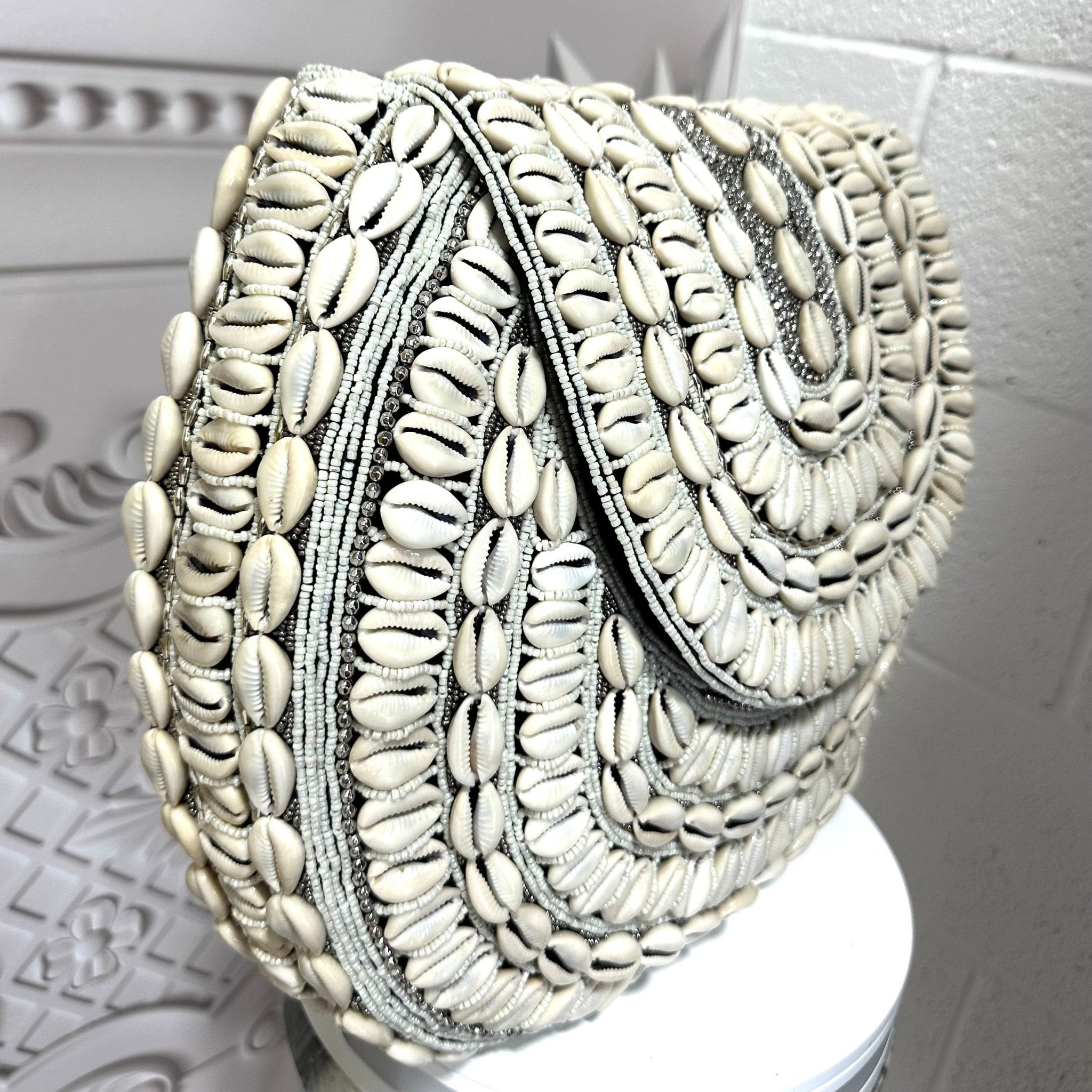 Bahari Luxe Cowry Shell Clutch