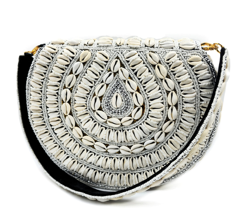 Bahari Luxe Cowry Shell Clutch