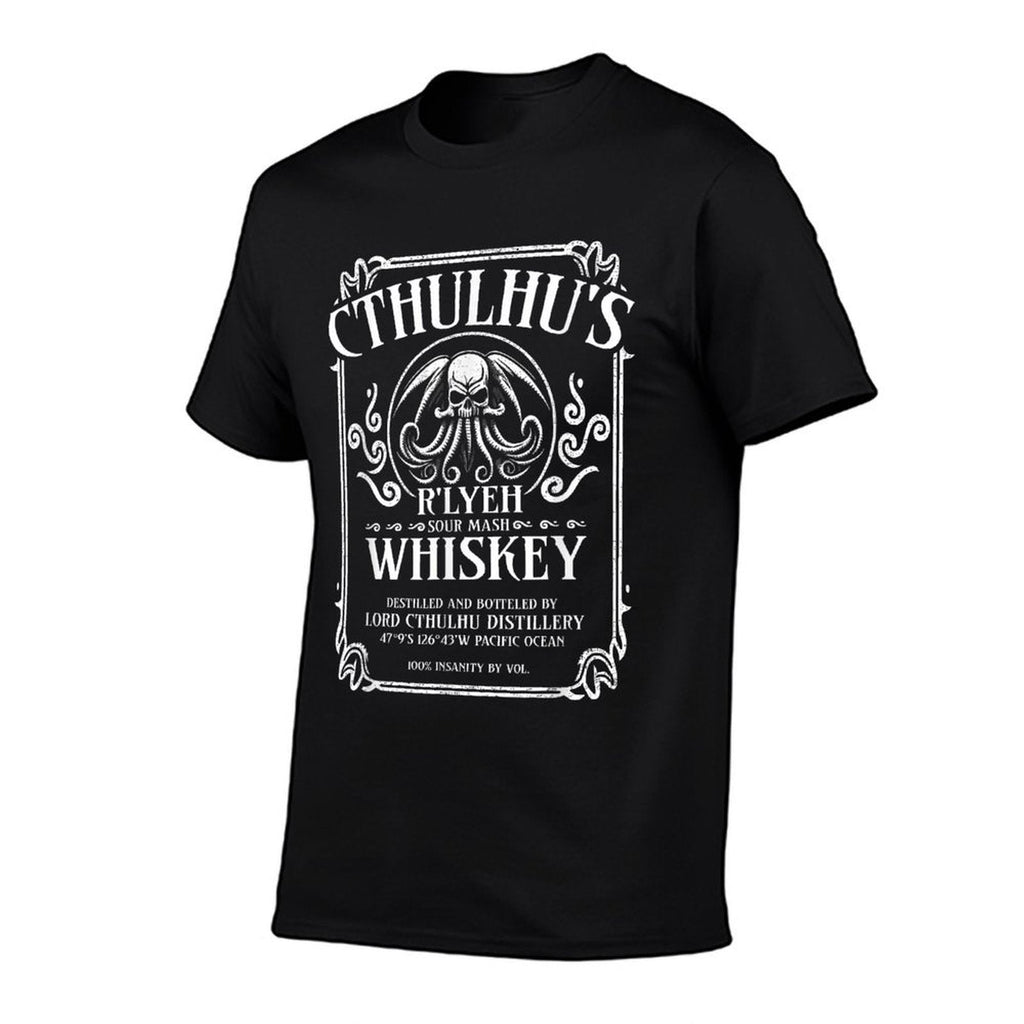 Cthulhu Whiskey Label, Funny Cosmic Horror Cthulhu  Summer-ready Fabric T-Shirt