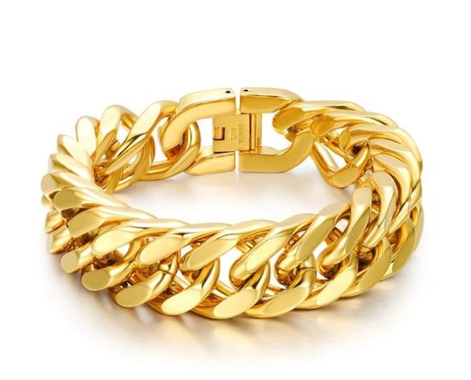 Titanium Steel Double Buckle Bracelet For Men