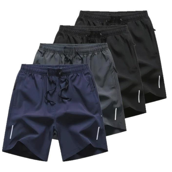 Fashionable Zippered Pocket Casual Men's Shorts (Set Of 3)