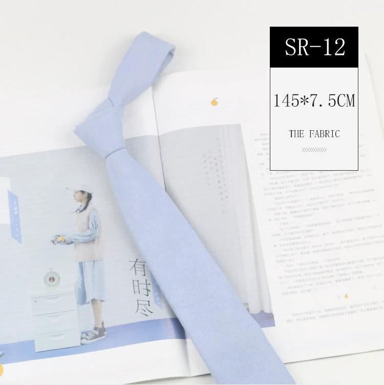 Casual Suede Solid Color 7cm Tie
