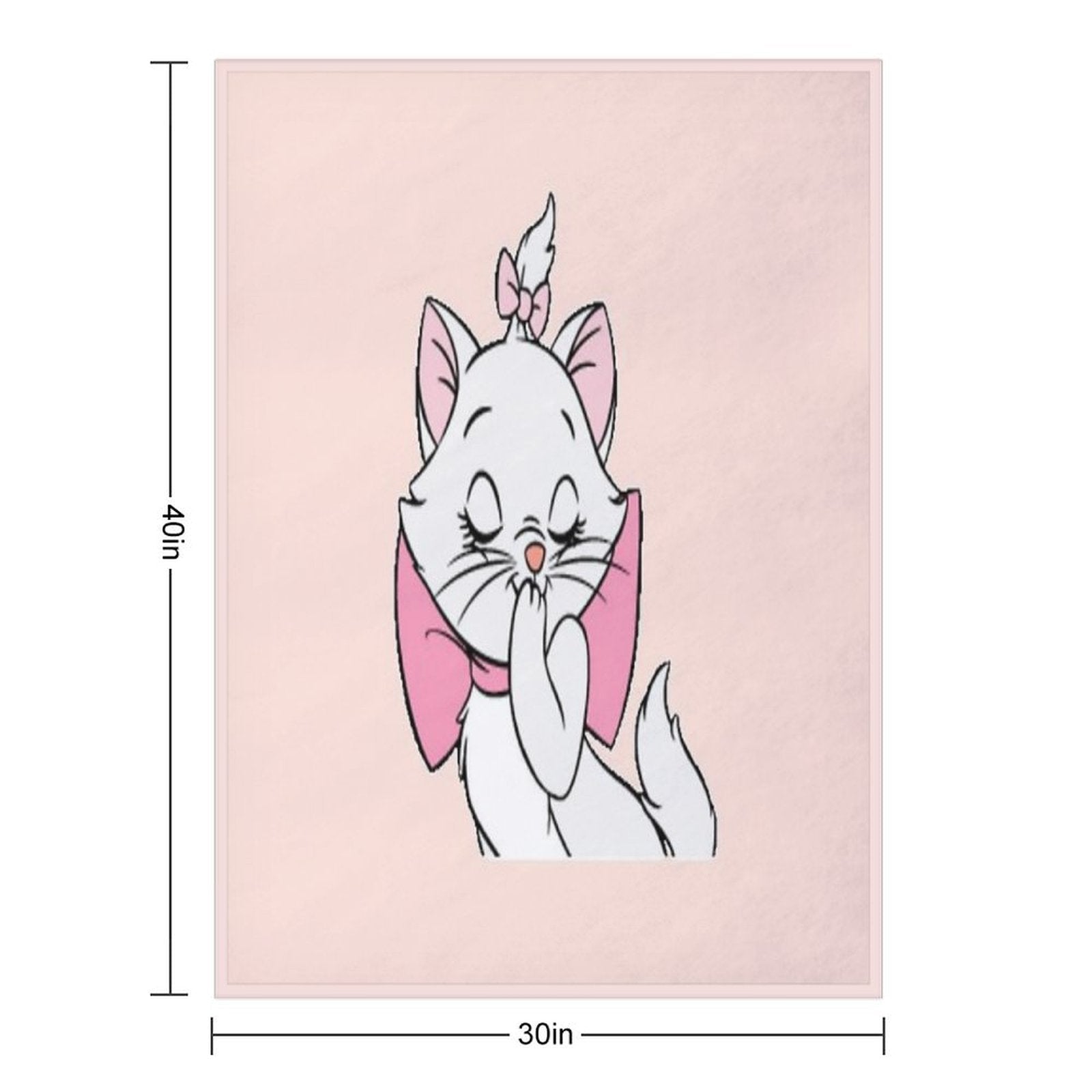 Marie Cute Aristocats. Beautiful Kitty. Cartoon Cat Teehee Throw Blanket