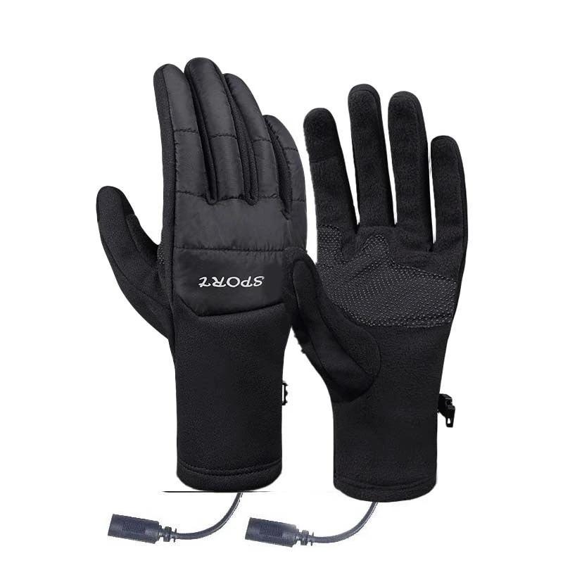 Men's Touch Screen Windproof Warm Usb Heating Gloves