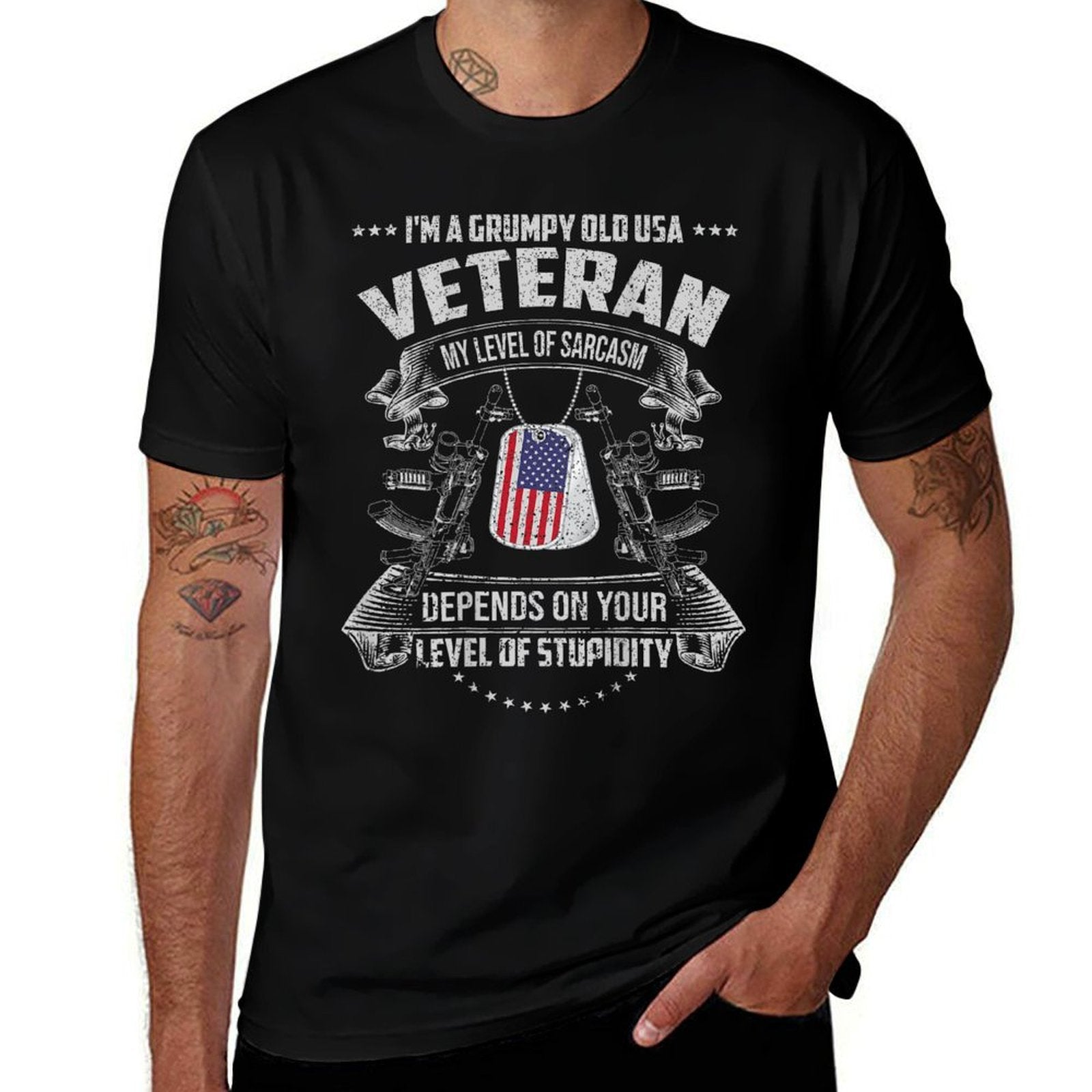 Grumpy Old Veteran  Slim-fit Cut T-Shirt