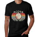 Never Forget Pluto. Retro Style Funny Space Science  Relaxed-fit T-Shirt