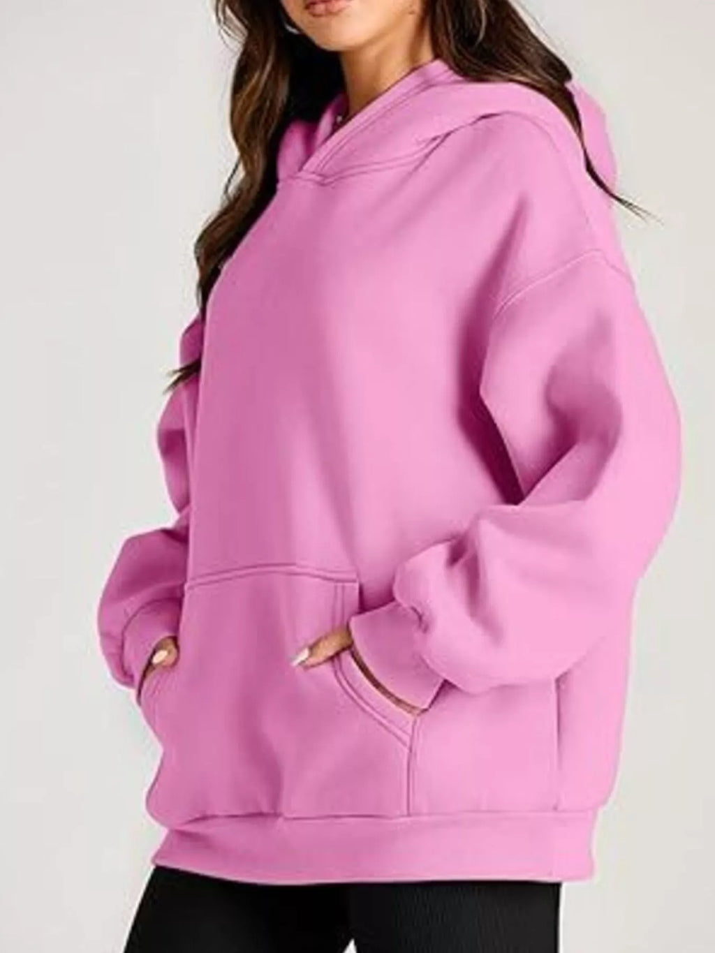 Women's Kangaroo Pocket Long Sleeve Hoodie Comfortable Pullover