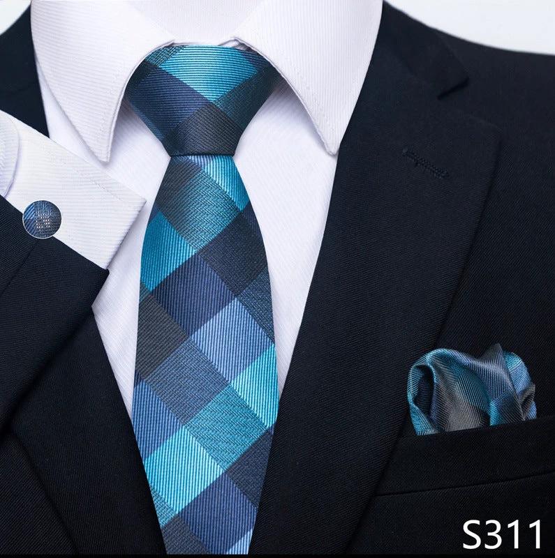 Men's Creative All-match Business Formal Wear Tie Scarf Cufflink Set