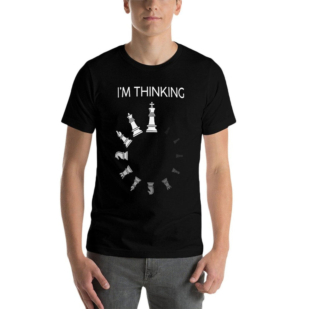 I Am Thinking Chess Pieces Im Thinking Chess Player Lover  Tagless Design T-Shirt