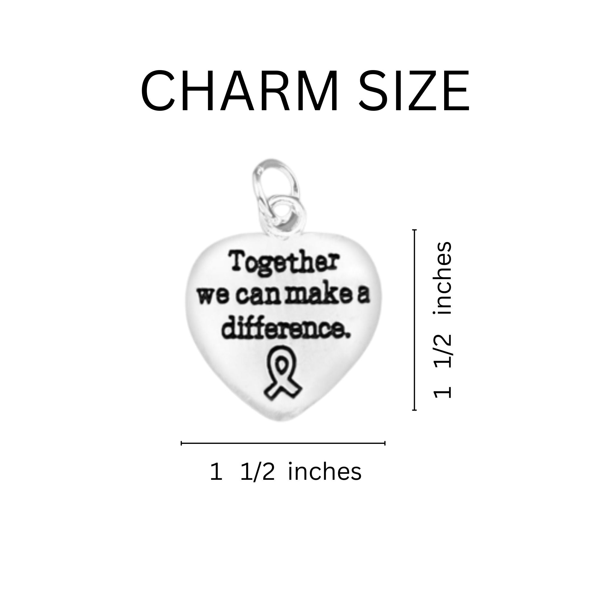 Big Heart Make A Difference Autism Awareness Ribbon Key Chains