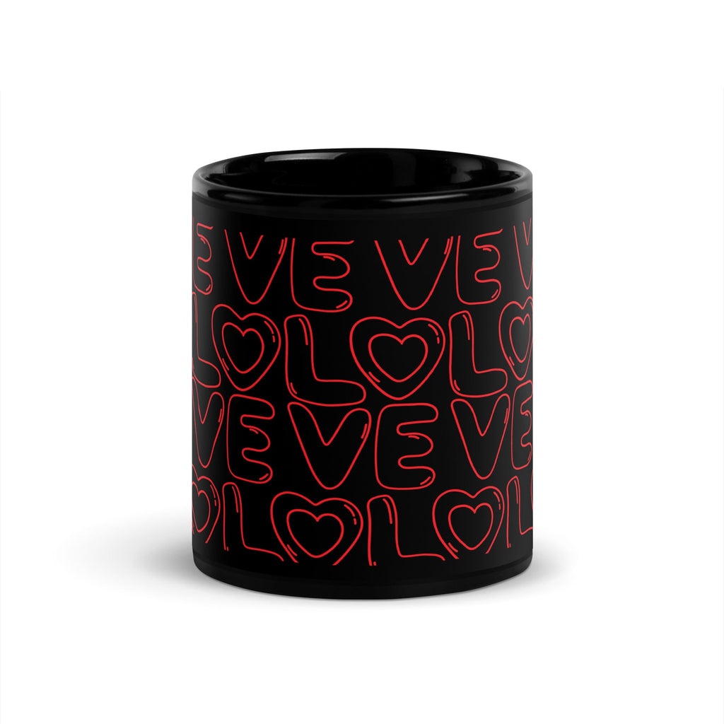 “Cup O’ Love” Black Glossy Ceramic Mug