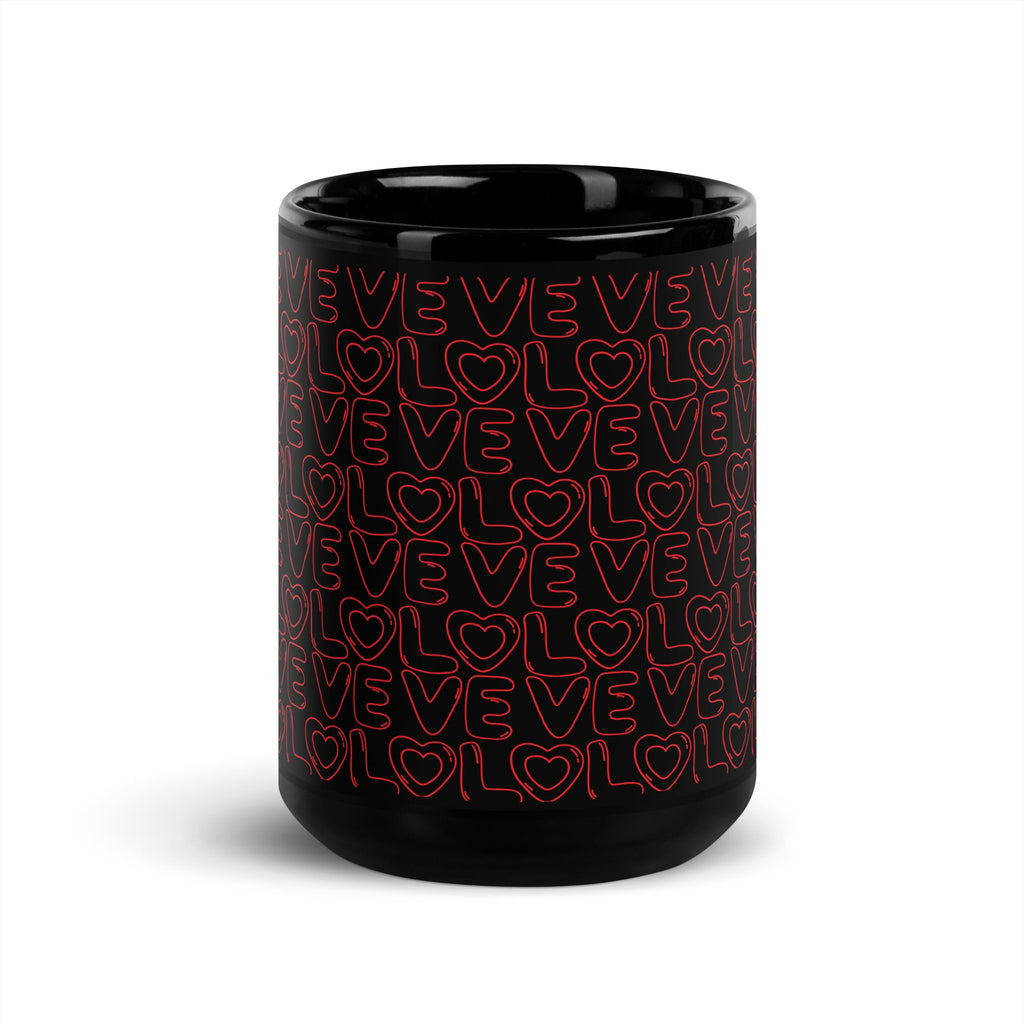 “Cup O’ Love” Black Glossy Ceramic Mug