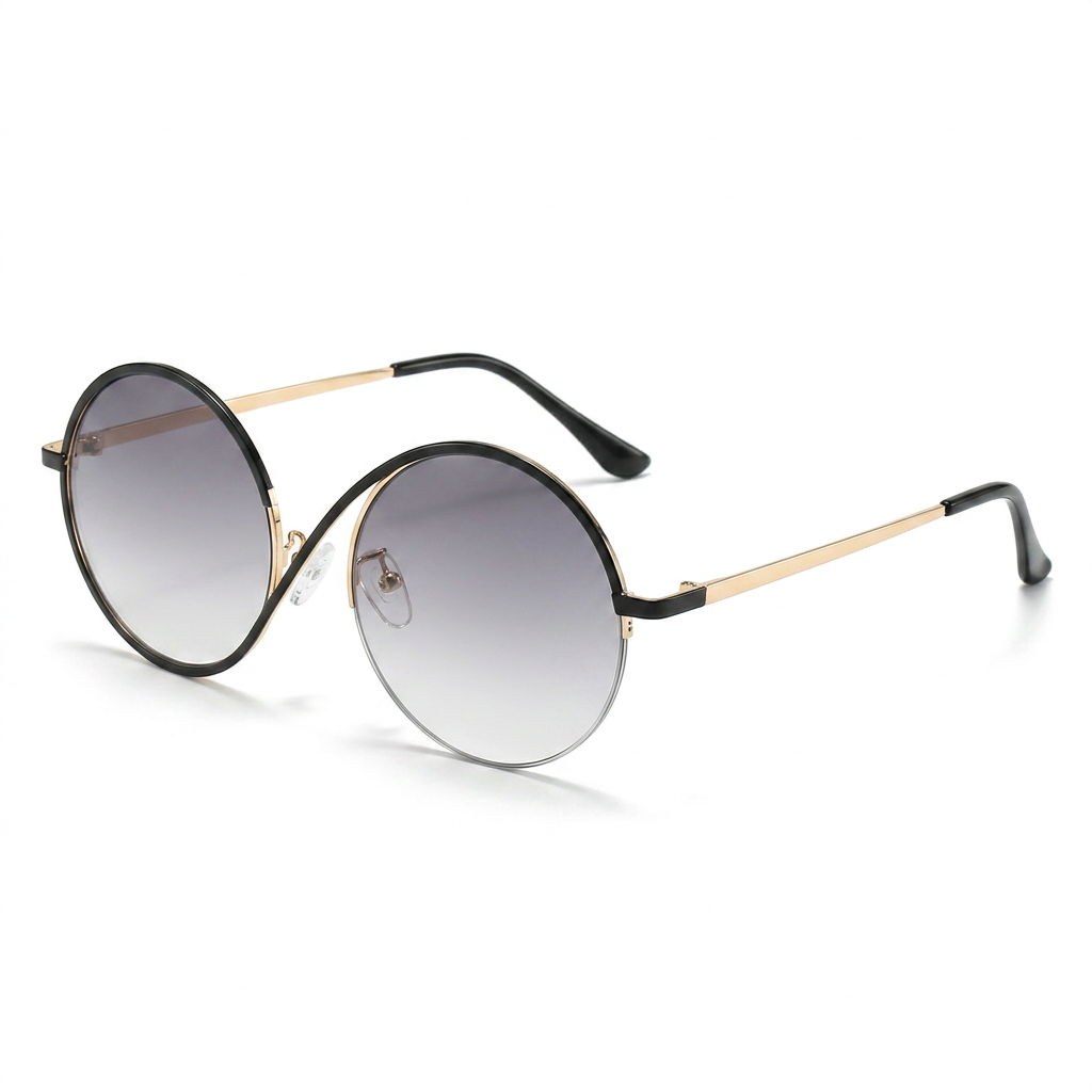 Wanderlust Gold Round Sunglasses