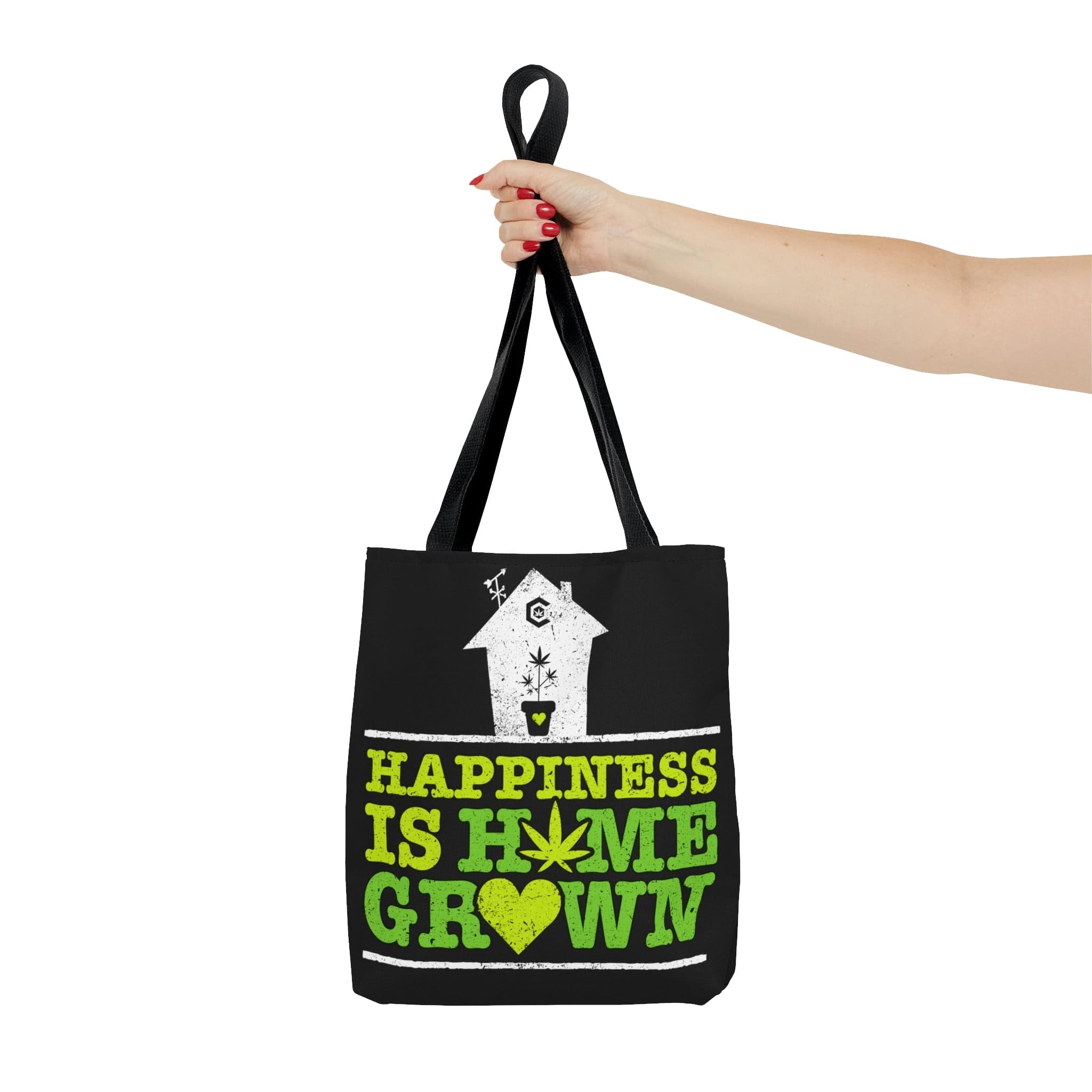Happiness is Homegrown Black Tote Bag