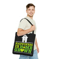 Happiness is Homegrown Black Tote Bag