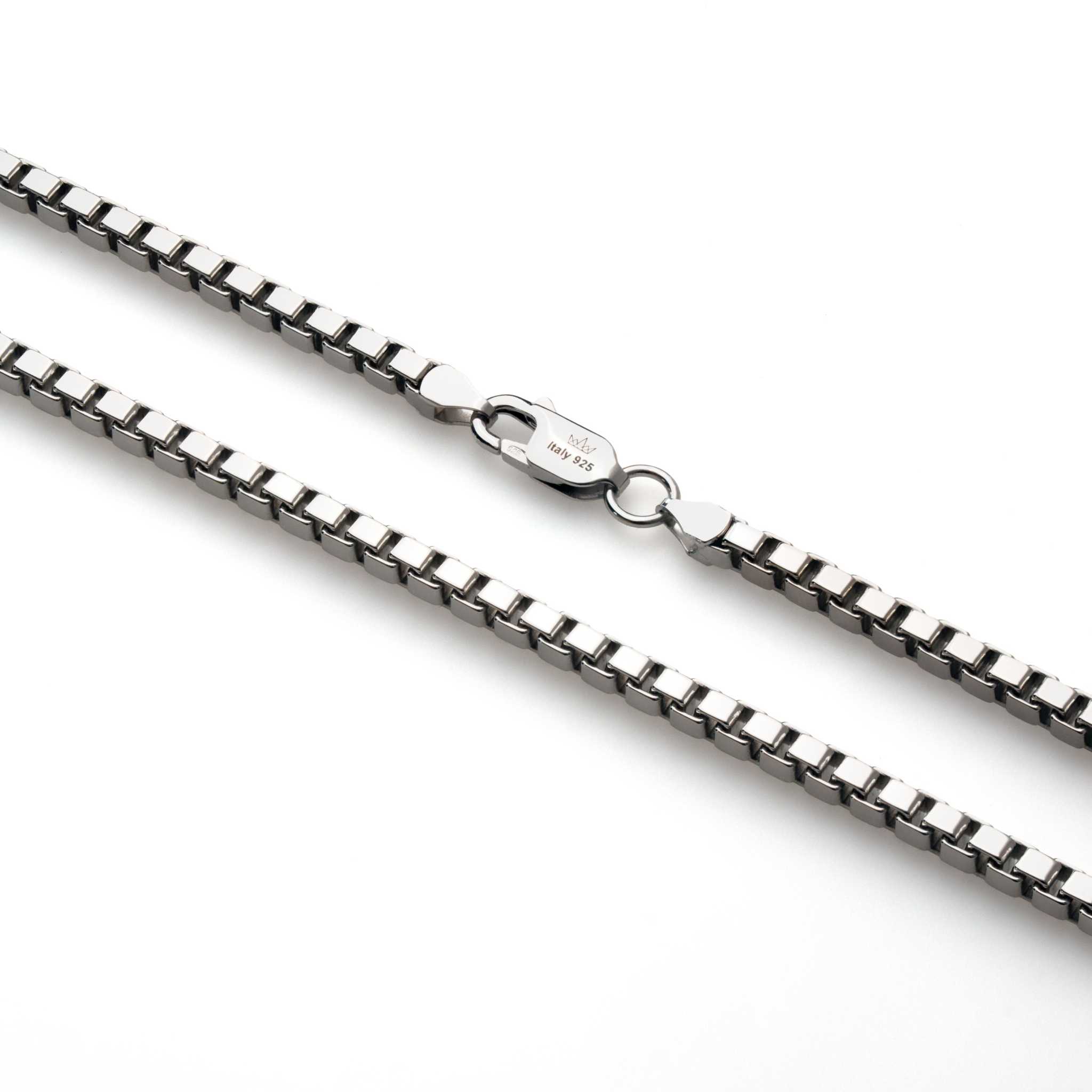 1-3MM Box Chain 925 Sterling Silver