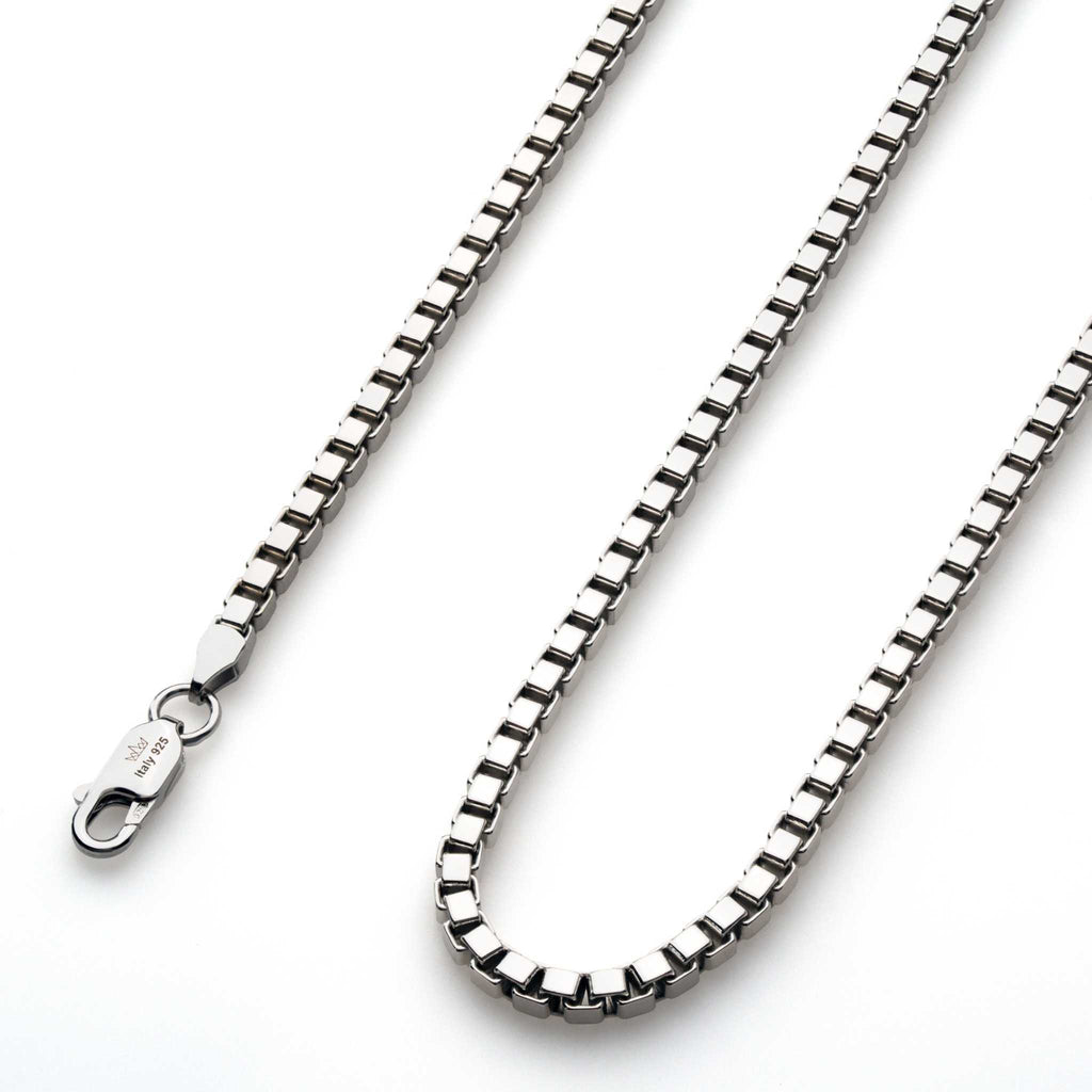 1-3MM Box Chain 925 Sterling Silver