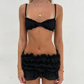 Breaking Hearts Black Two Piece Set