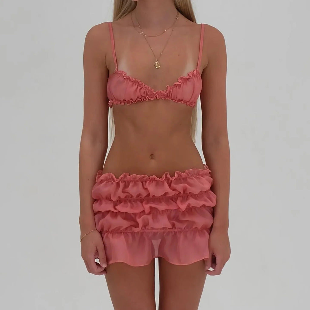 Breaking Hearts Pink Two Piece Set