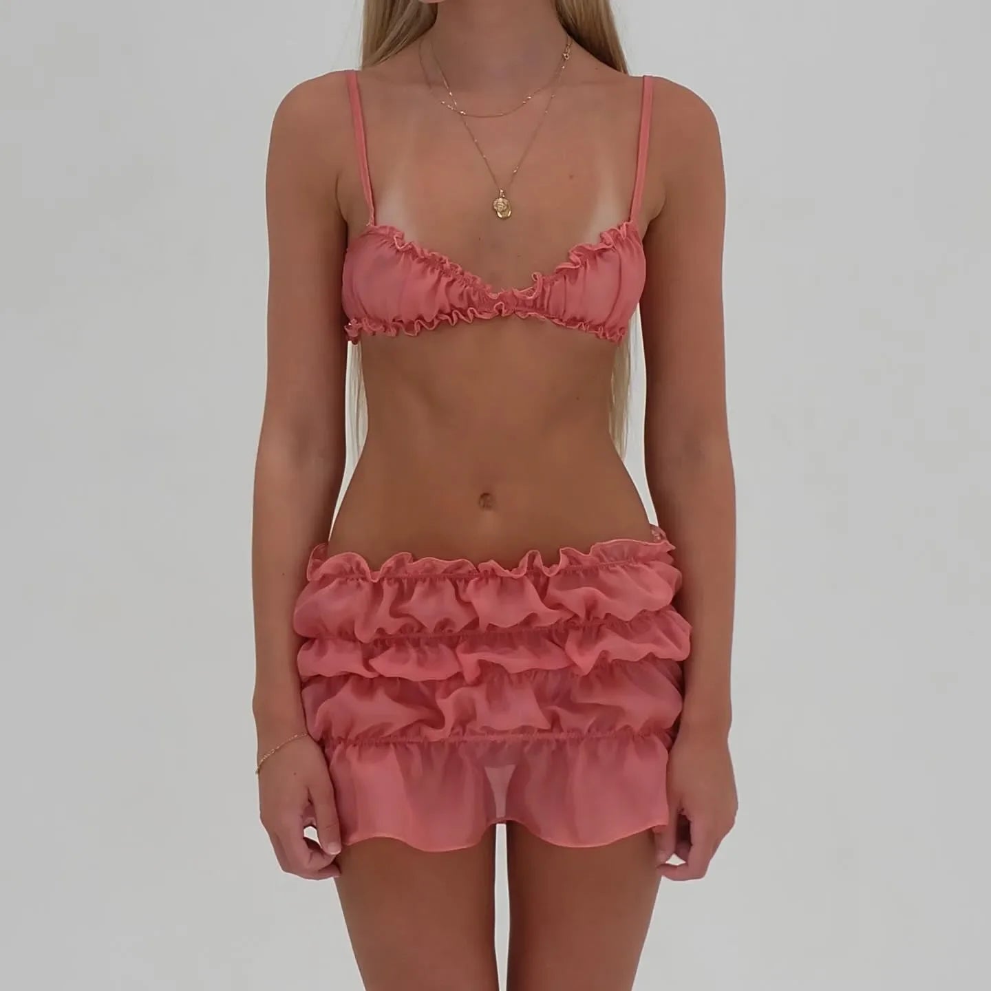Breaking Hearts Pink Two Piece Set