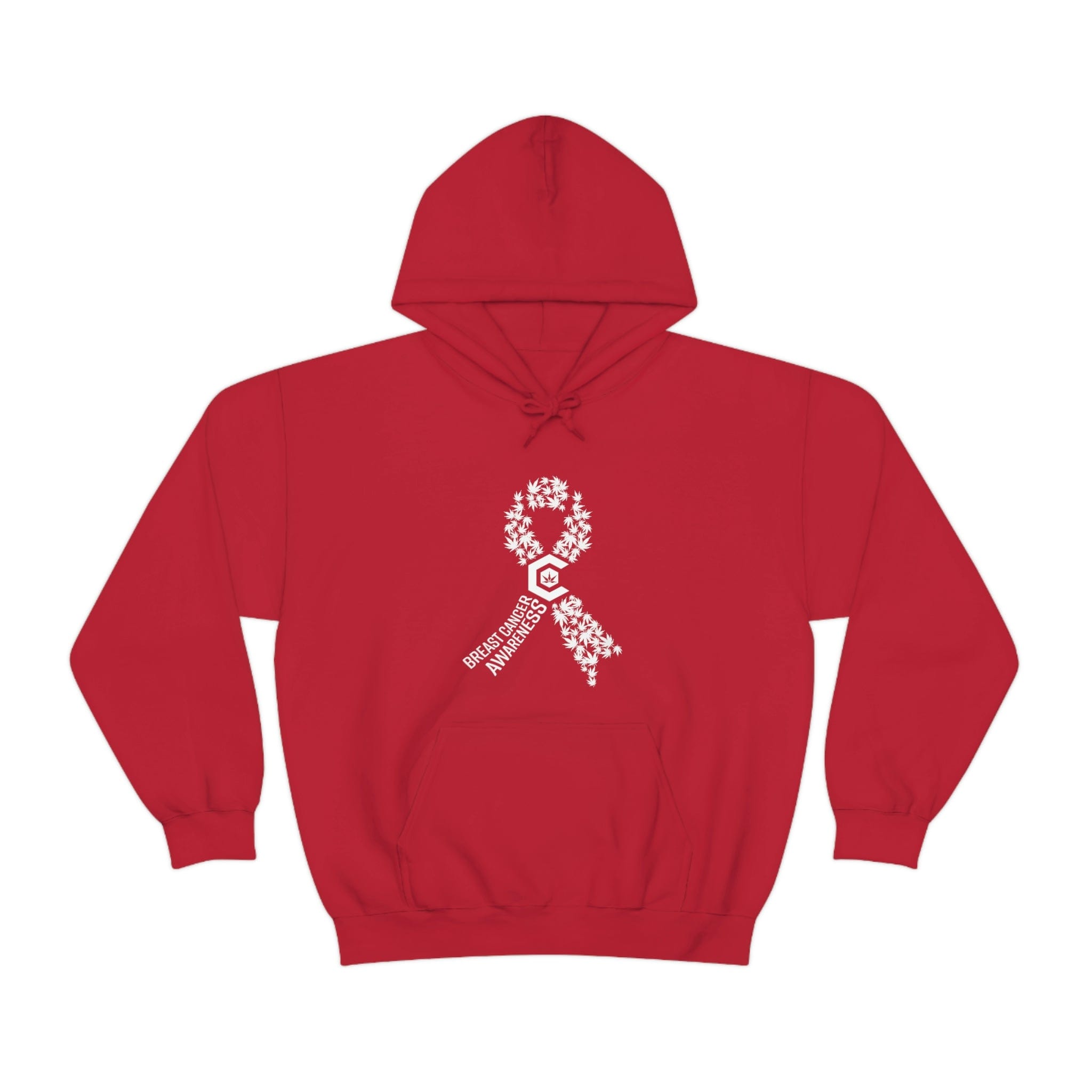 Breast Cancer Awareness Hoodie Weed Ribbons