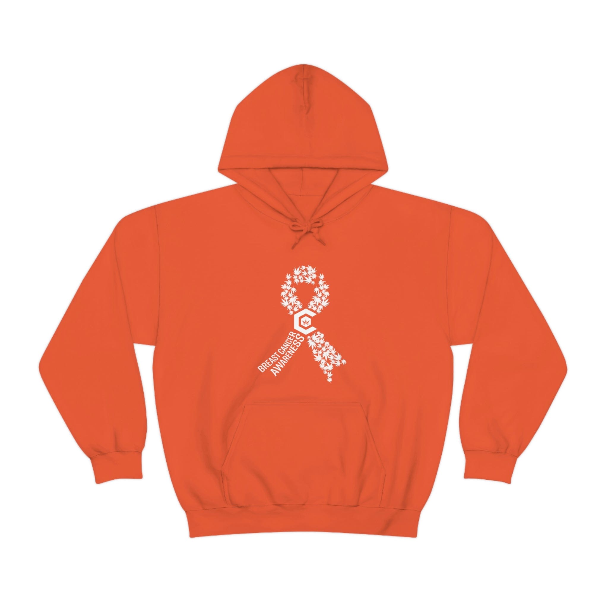 Breast Cancer Awareness Hoodie Weed Ribbons