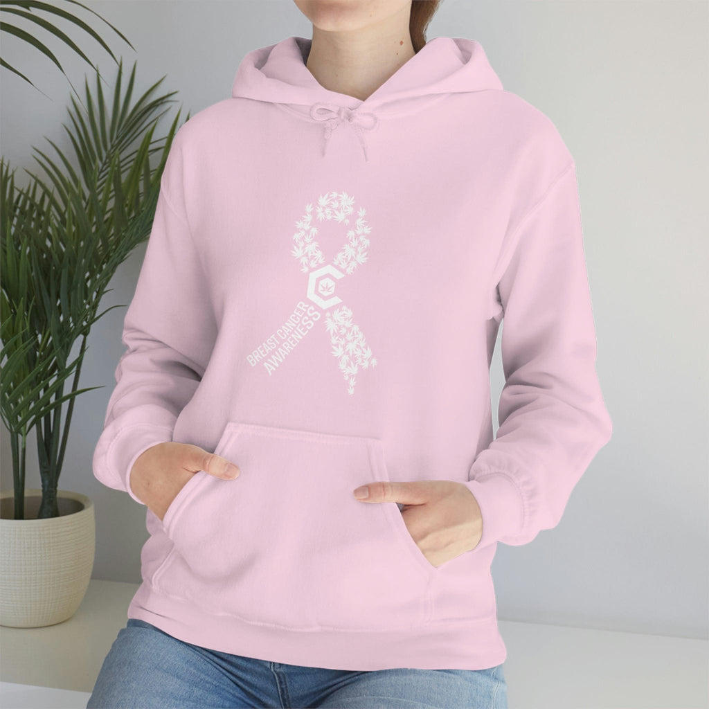 Breast Cancer Awareness Hoodie Weed Ribbons