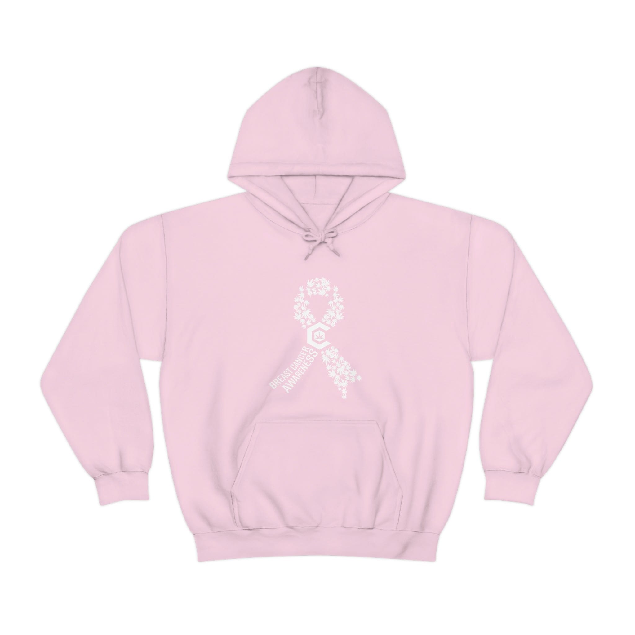Breast Cancer Awareness Hoodie Weed Ribbons