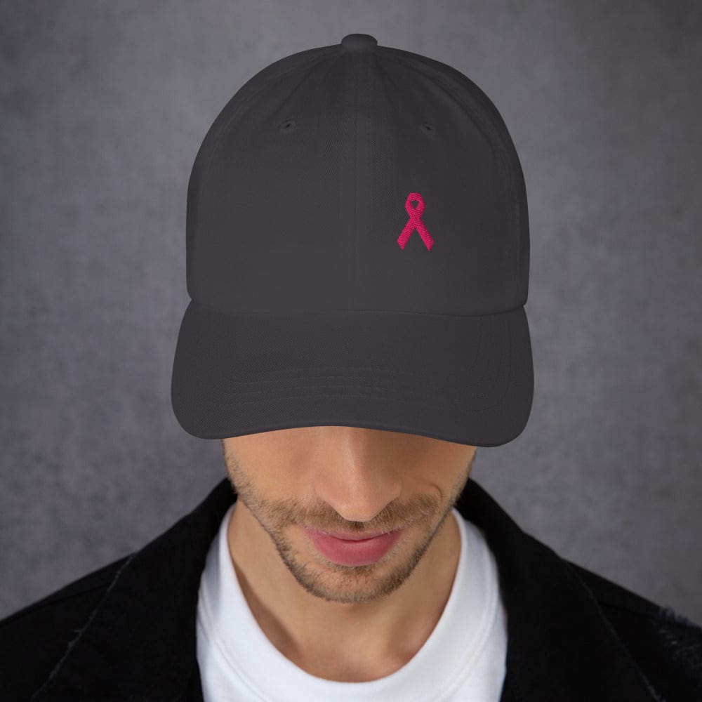 Breast Cancer Awareness Dad Hat with Pink Ribbon