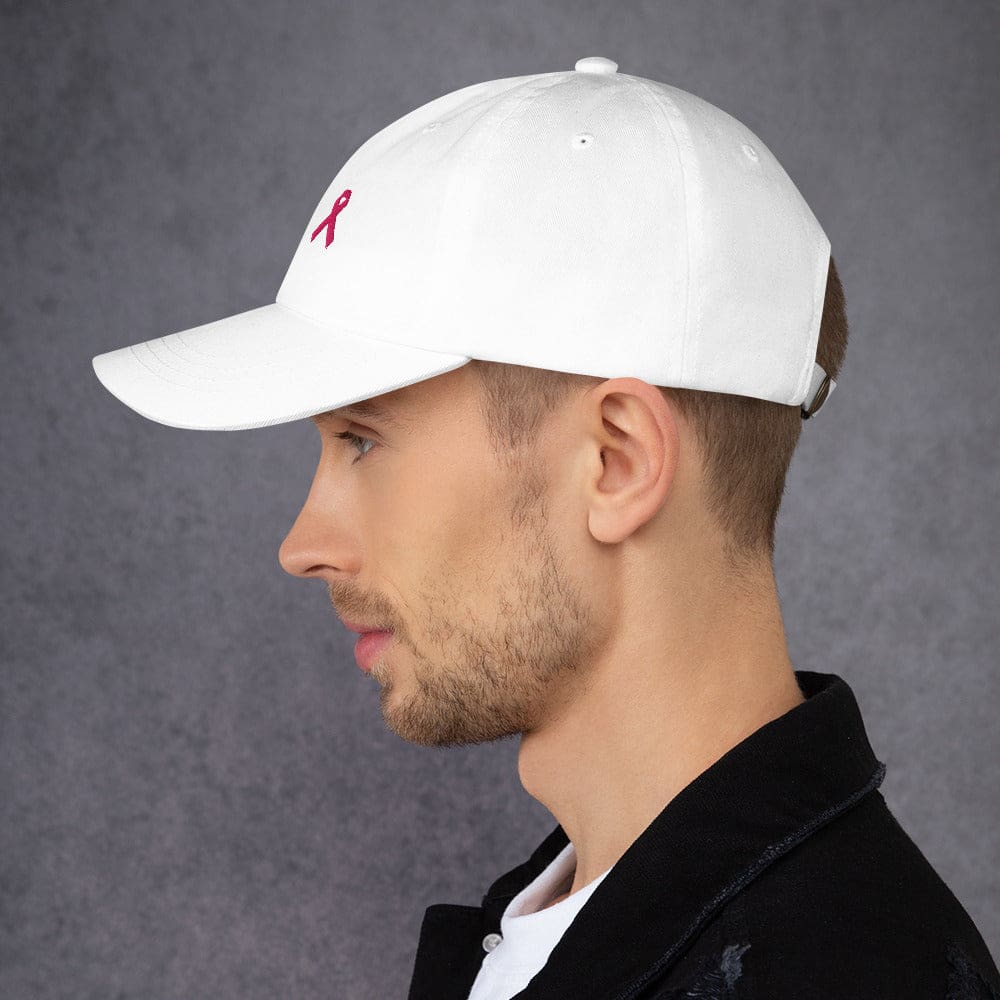 Breast Cancer Awareness Dad Hat with Pink Ribbon