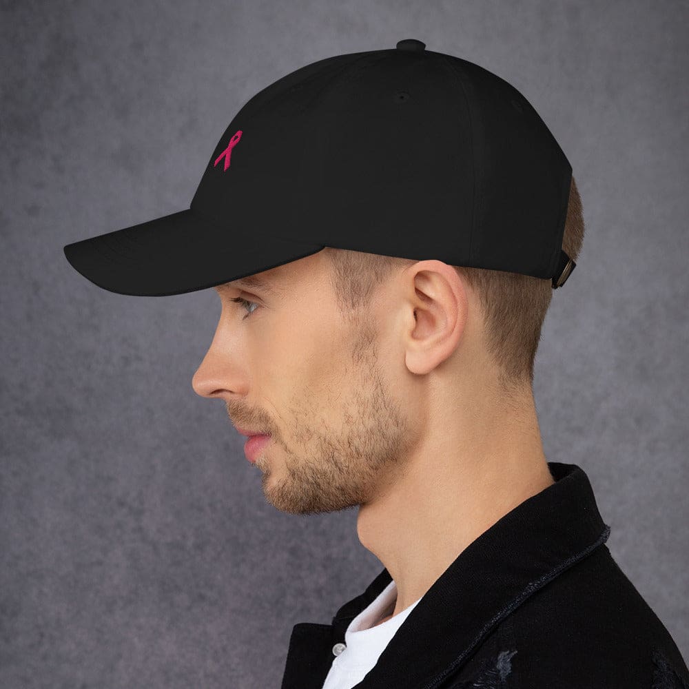 Breast Cancer Awareness Dad Hat with Pink Ribbon