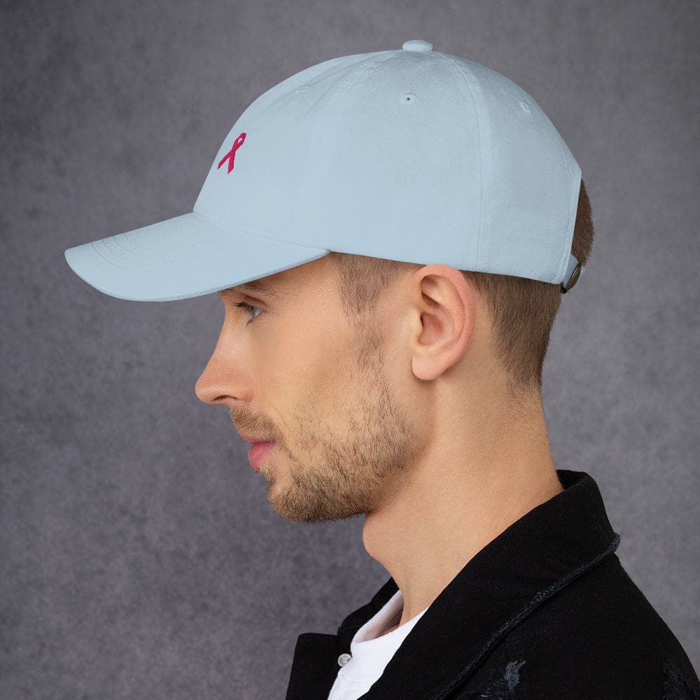 Breast Cancer Awareness Dad Hat with Pink Ribbon