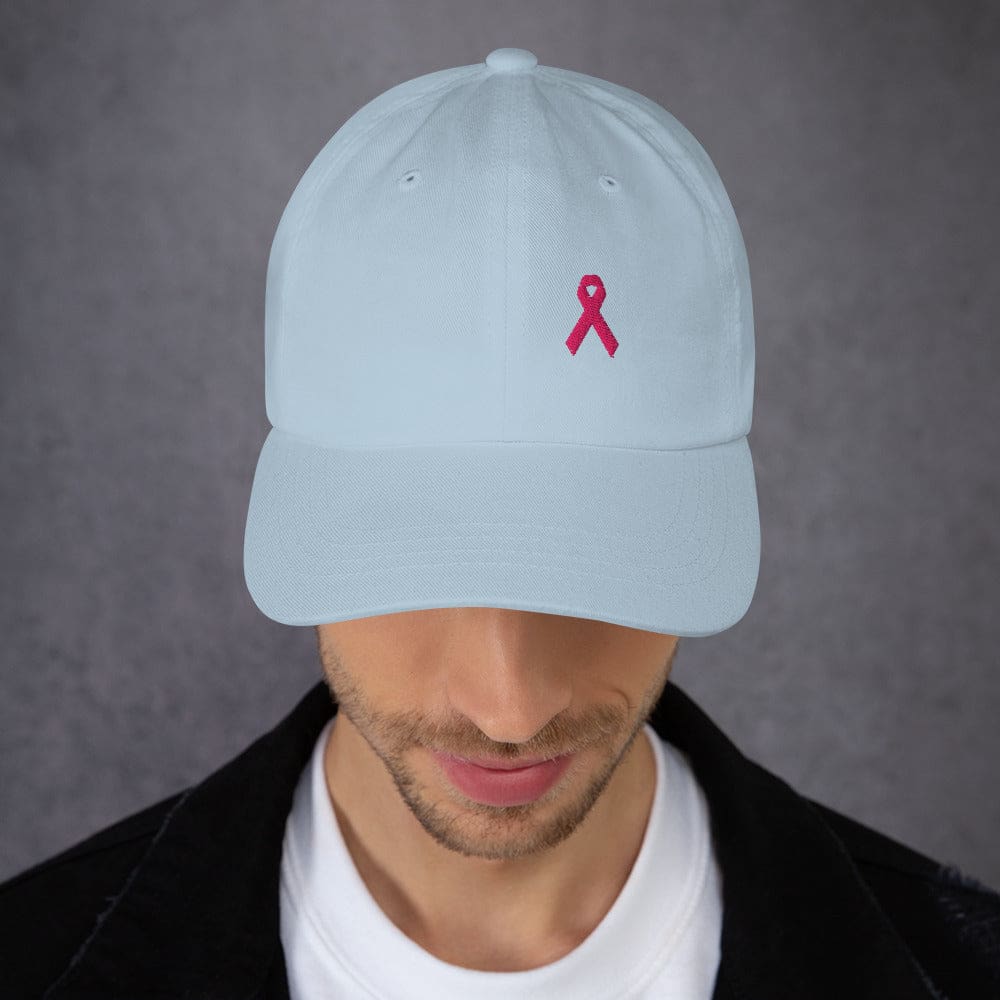 Breast Cancer Awareness Dad Hat with Pink Ribbon