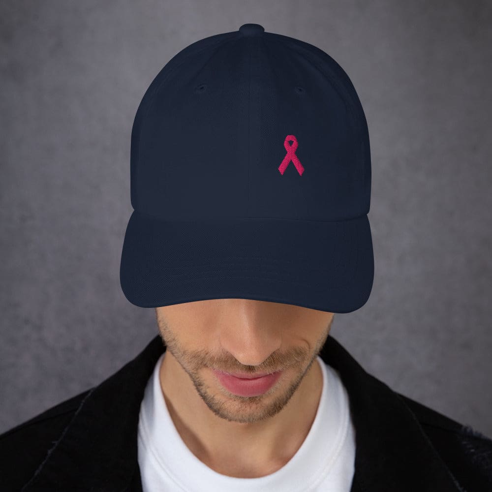 Breast Cancer Awareness Dad Hat with Pink Ribbon