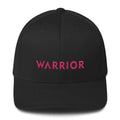 Breast Cancer Awareness Fitted Baseball Hat with Warrior and Pink Ribbon on the Back