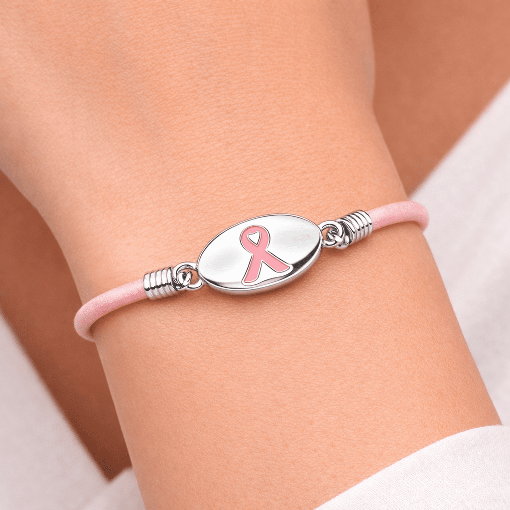 Breast Cancer Awareness Pink Ribbon Stretch Bracelets