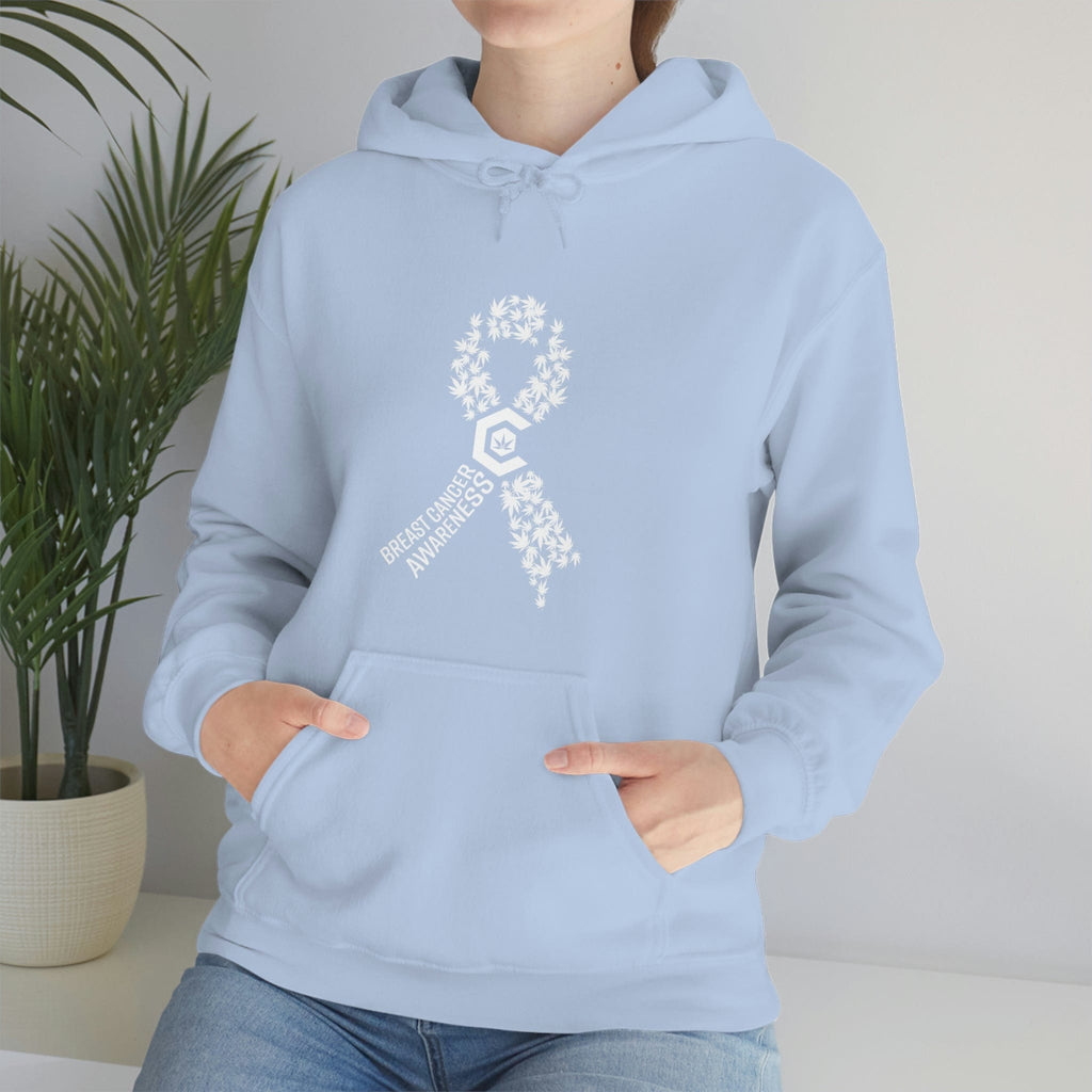 Breast Cancer Awareness Hoodie Weed Ribbons