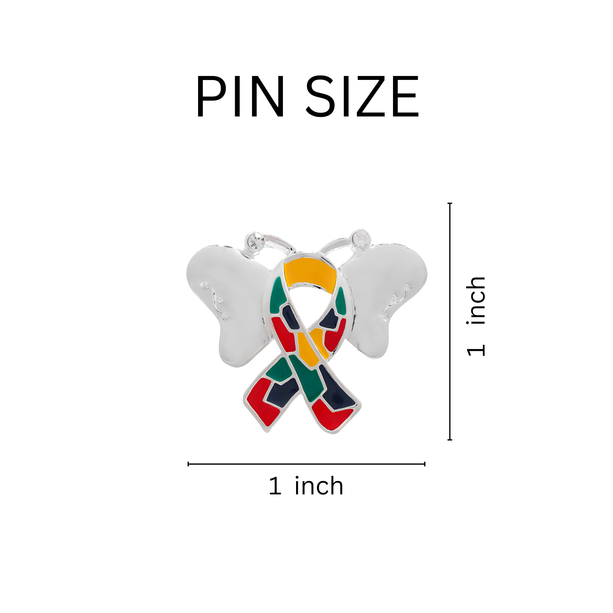 Butterfly Autism Ribbon Pins