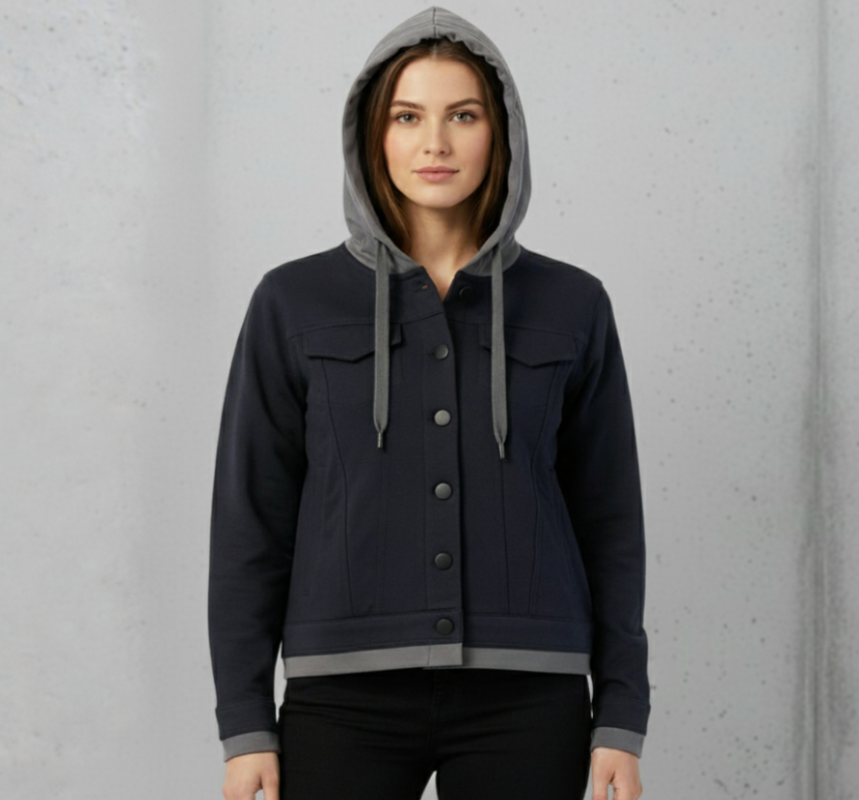 Women's Cove Beach Hoodie Jacket (Navy)