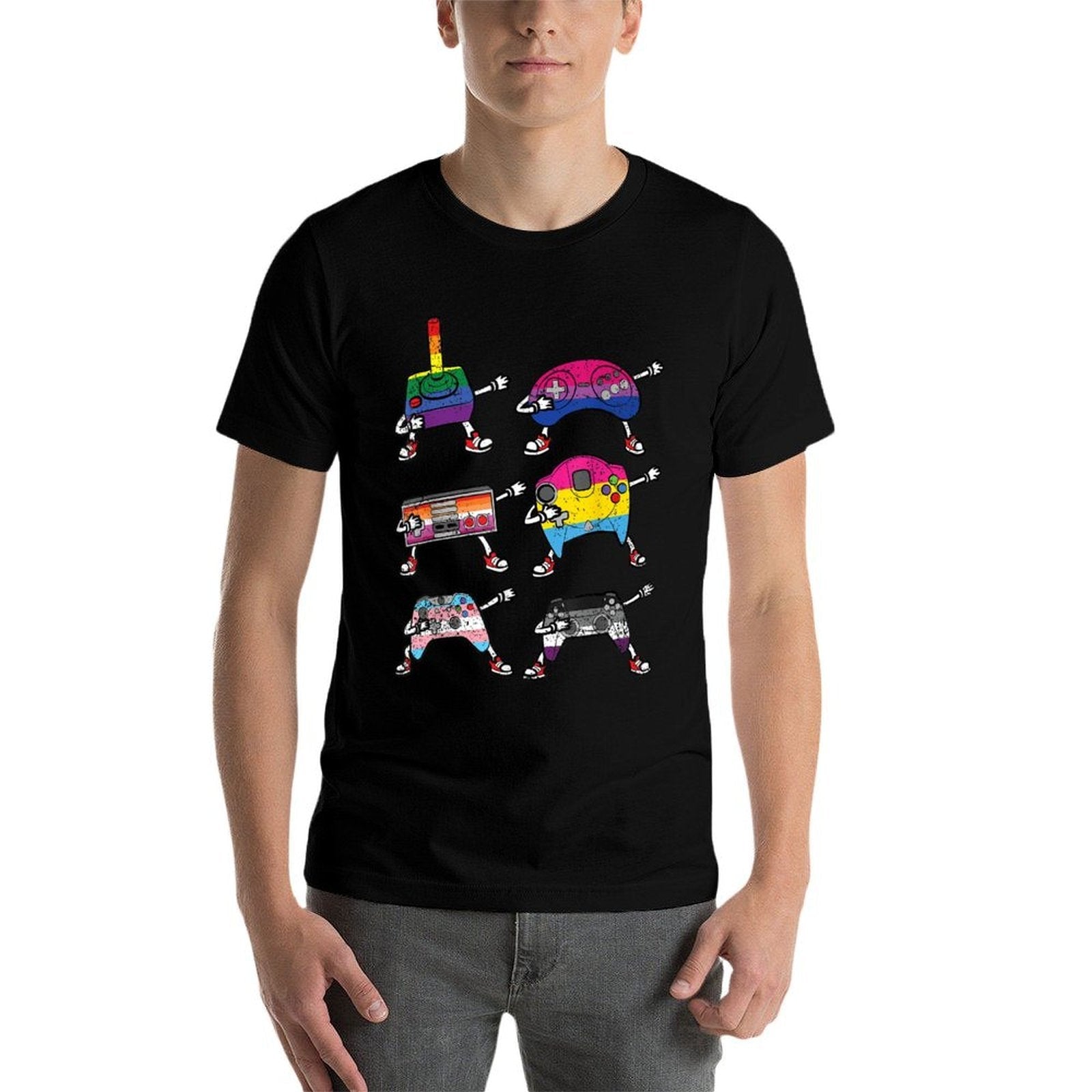 Gaymer Dabbing LGBT-Q Gay Pride Game Controller Gaming Gamer  Lightweight T-Shirt