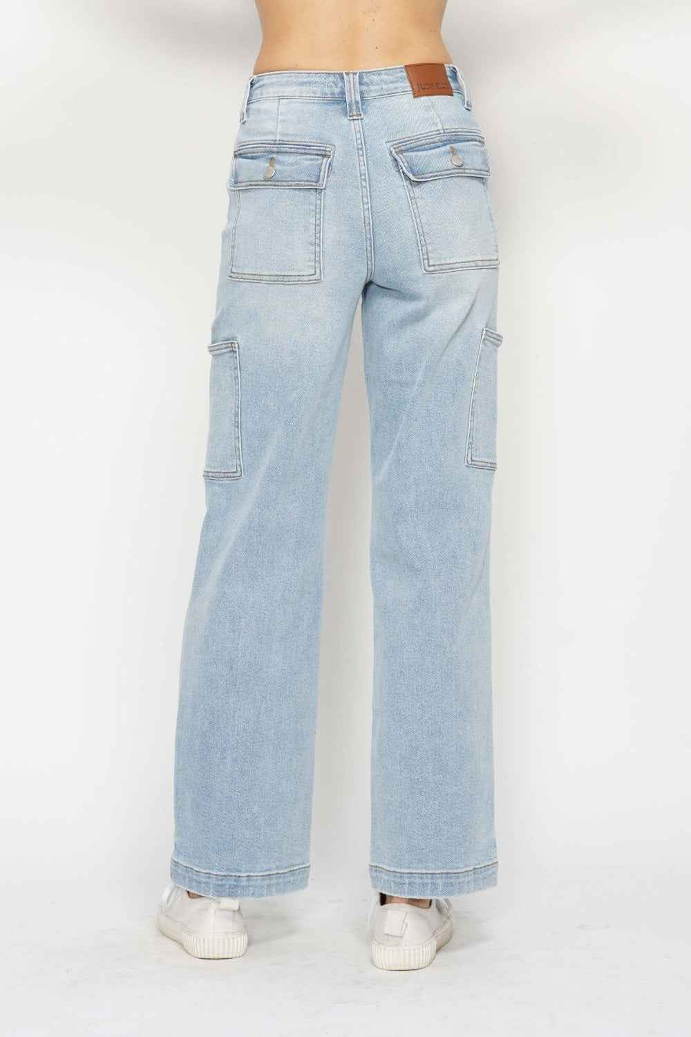 Judy Blue High Waist Cargo Jeans - Straight