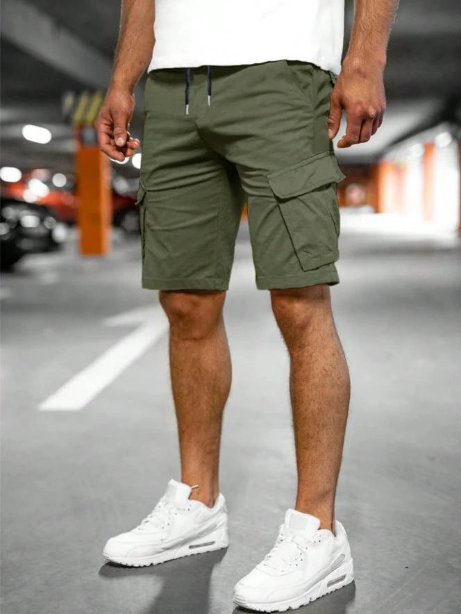 Fashion Personality Men's New Woven Five-point Pants