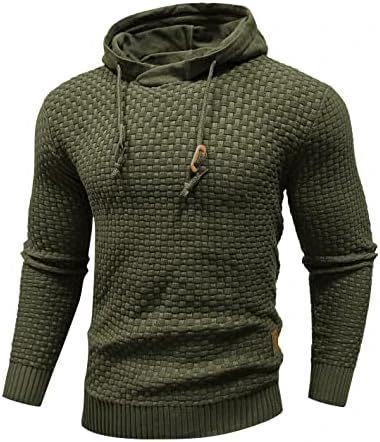 Men's Long Sleeve Solid Color Hooded Sweater