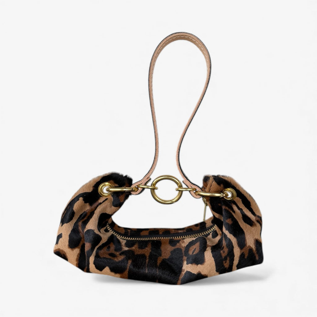 Baby Blair Shoulder Bag, Leopard Print Hair-On Hide-Available for Pre-Order